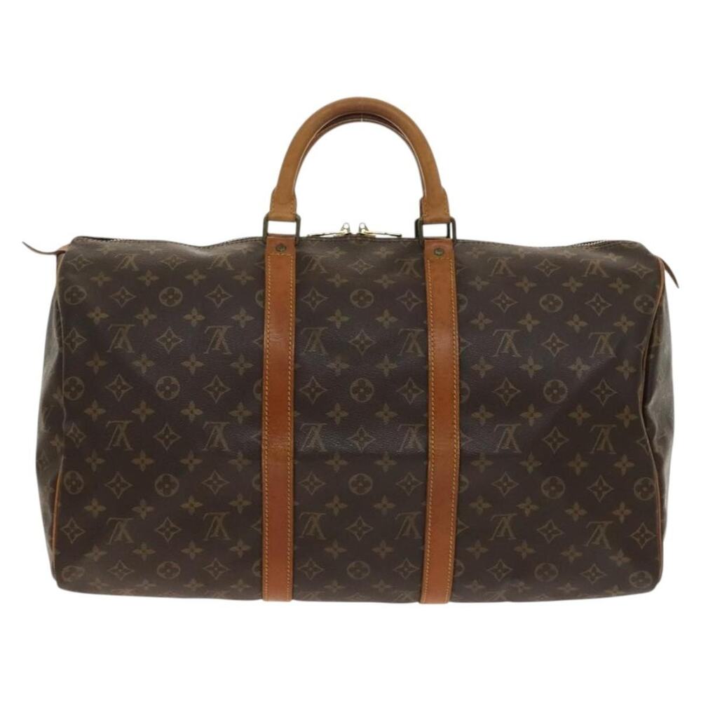 Louis Vuitton Monogram Keepall 50 Travel Bag Brown